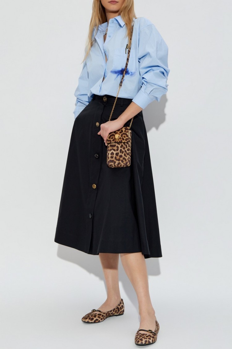 スカート Moschino A-Line Black Skirt With Button-Down Front Moschino A-Line Black Skirt With Button-Down Front | THE LIST