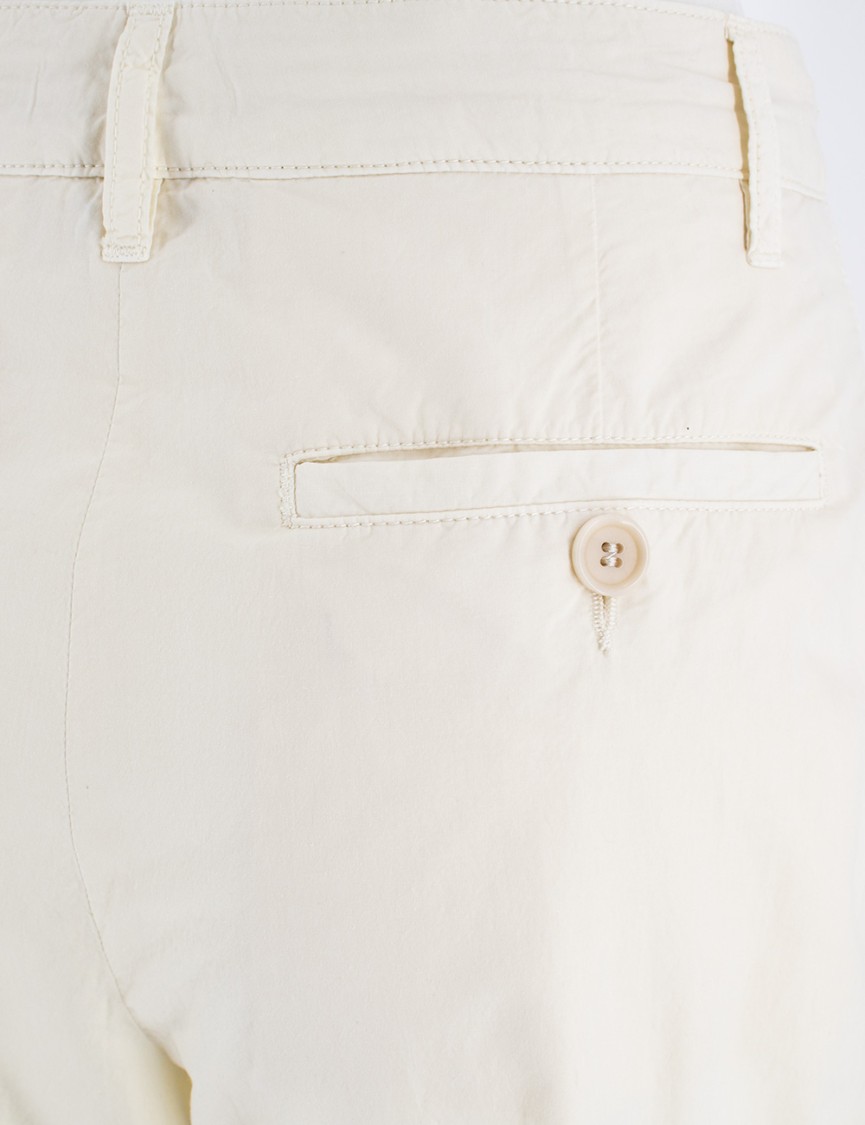 Aspesi Natural Cotton Poplin Trousers With Tailored Fit In Neutrals