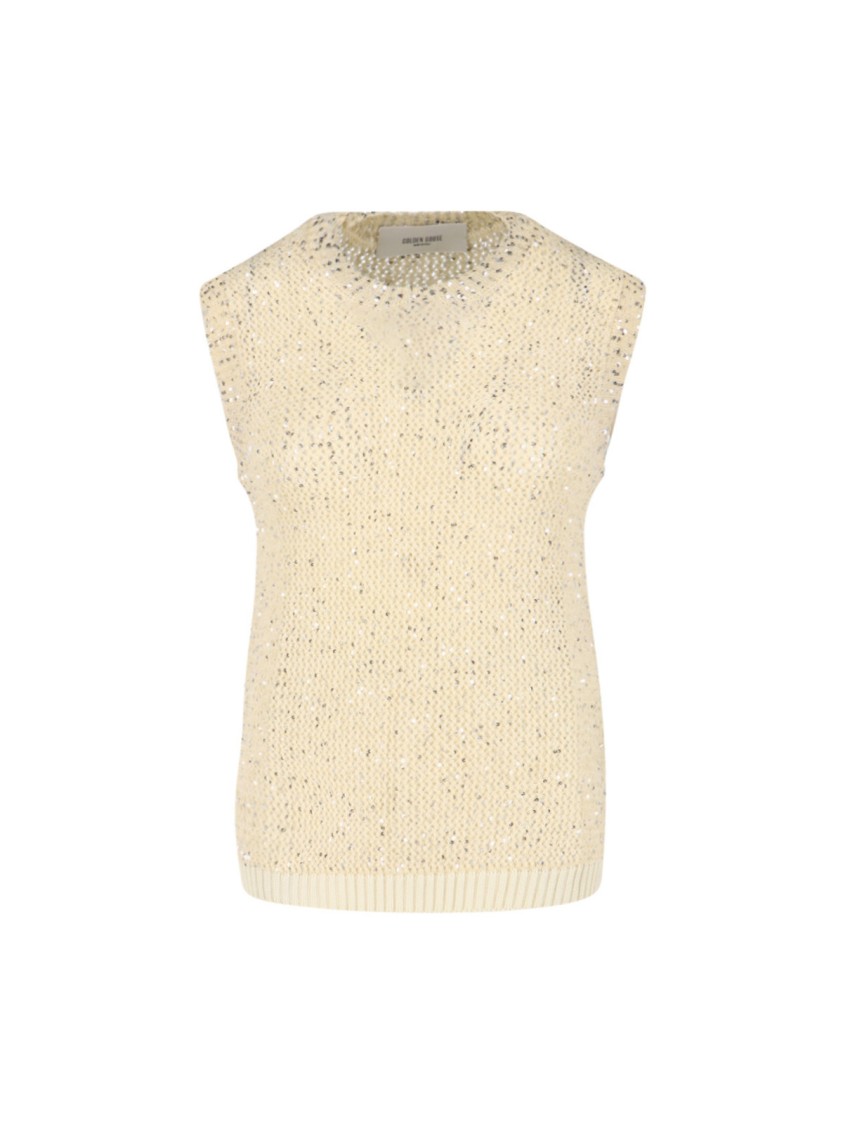 Golden Goose Journey Sequined Knit Tank Top