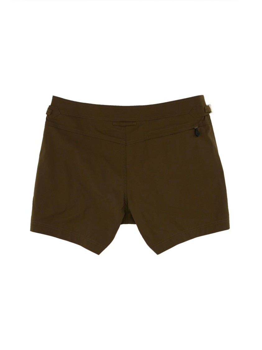 TOM FORD TOM FORD TAILORED BROWN SWIMSUIT WITH ADJUSTABLE STRAPS