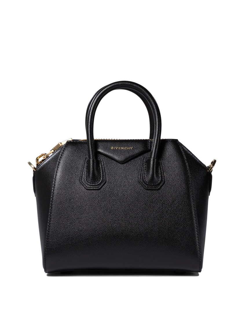 Givenchy Structured Mini Handbag In Full Grain Leather In Black