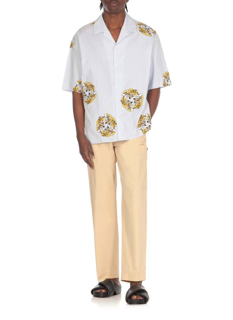Kenzo Straight Leg Cargo Trousers Pockets