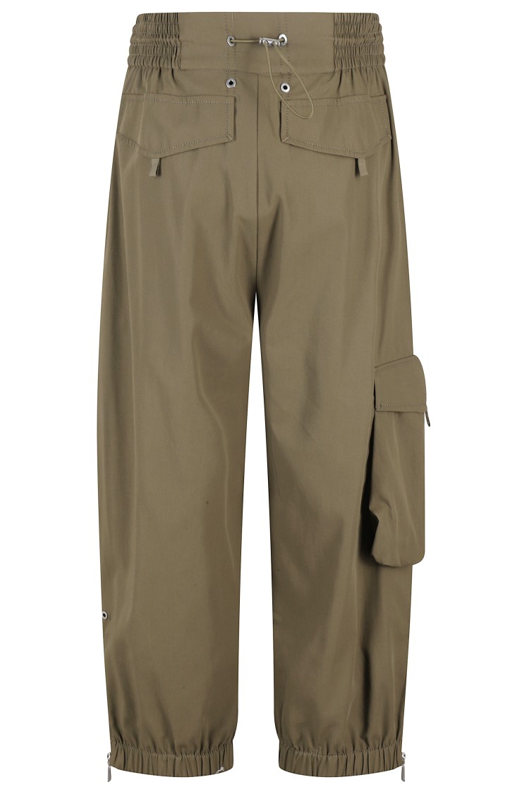 Pinko Fluid Cargo Pants With Relaxed Fit In Brown