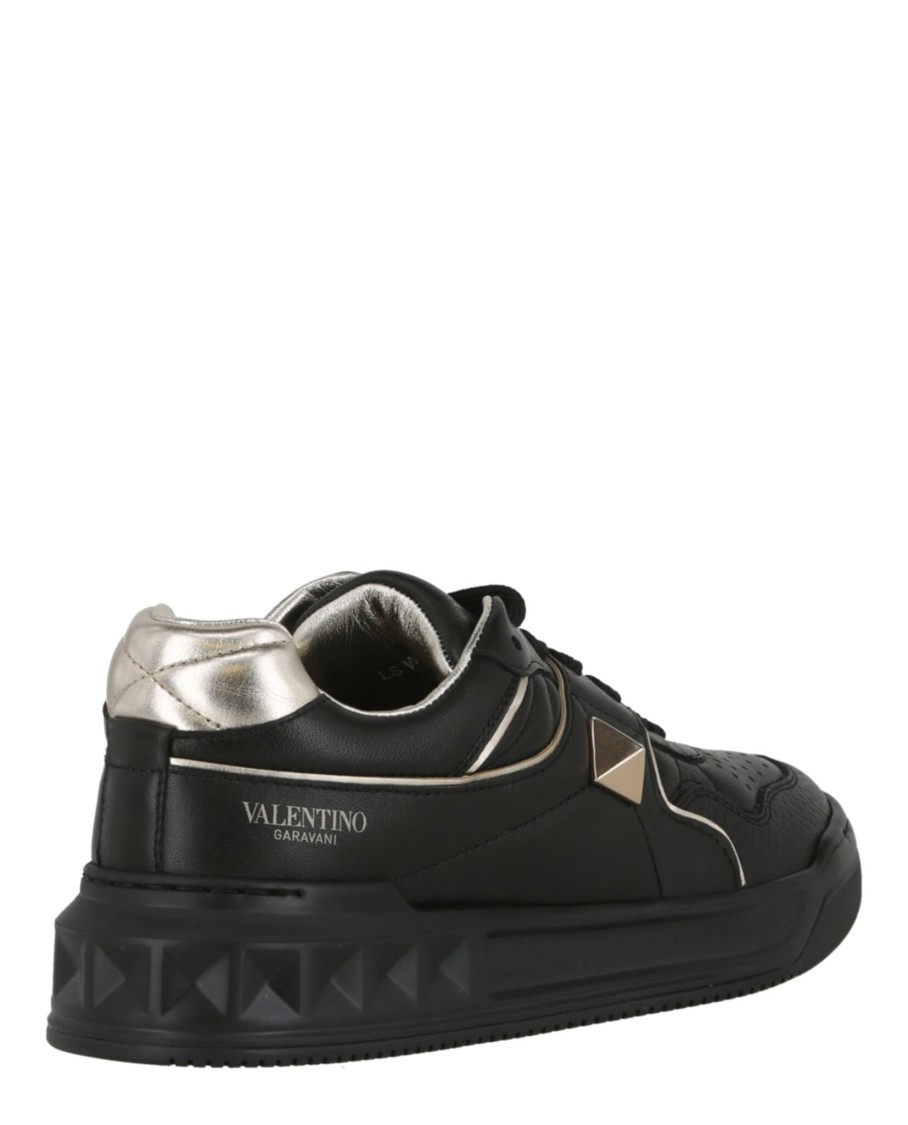 Valentino One Stud Low-top Leather Sneaker