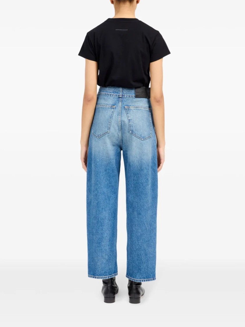 Mm6 Maison Margiela Mm6 By Maison Margiela Button-up Straight Jeans In Blue