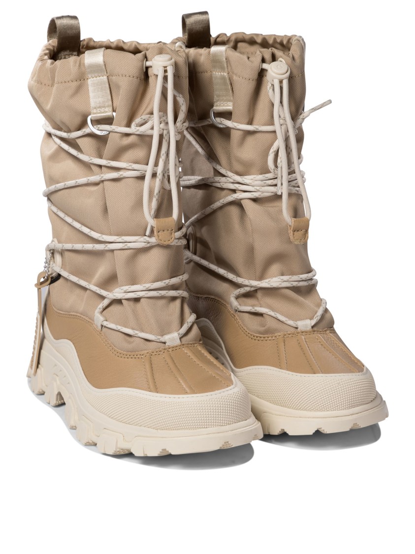 Ugg Sole Ankle Boots With Lace-up Detail In Neutral