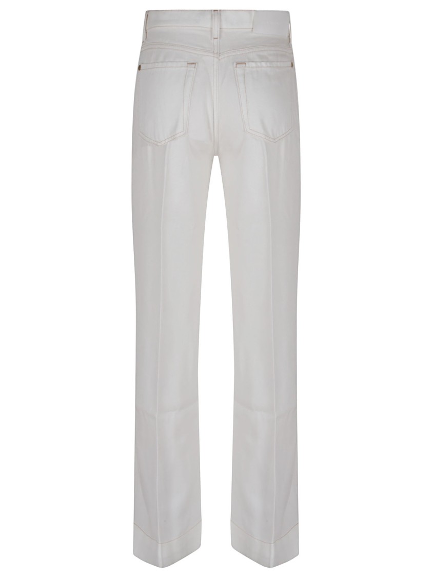 7 For All Mankind High-waisted Flared Jeans In White