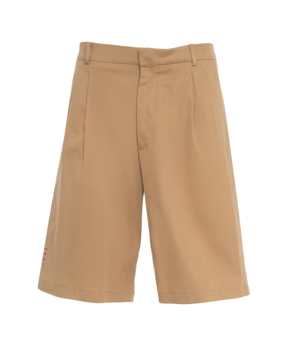 AMARANTO AMARANTO BEIGE BERMUDA SHORTS