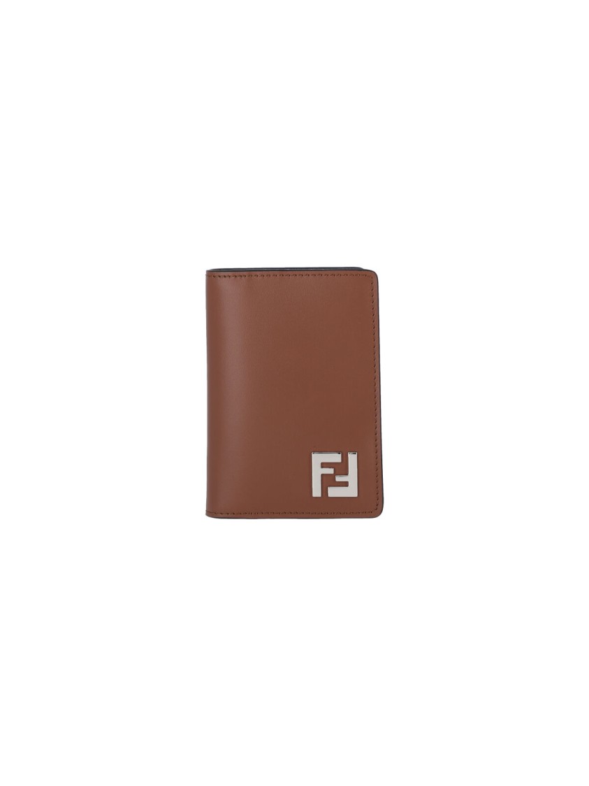 Fendi "squared Ff" Bi-fold Card Holder – Brown