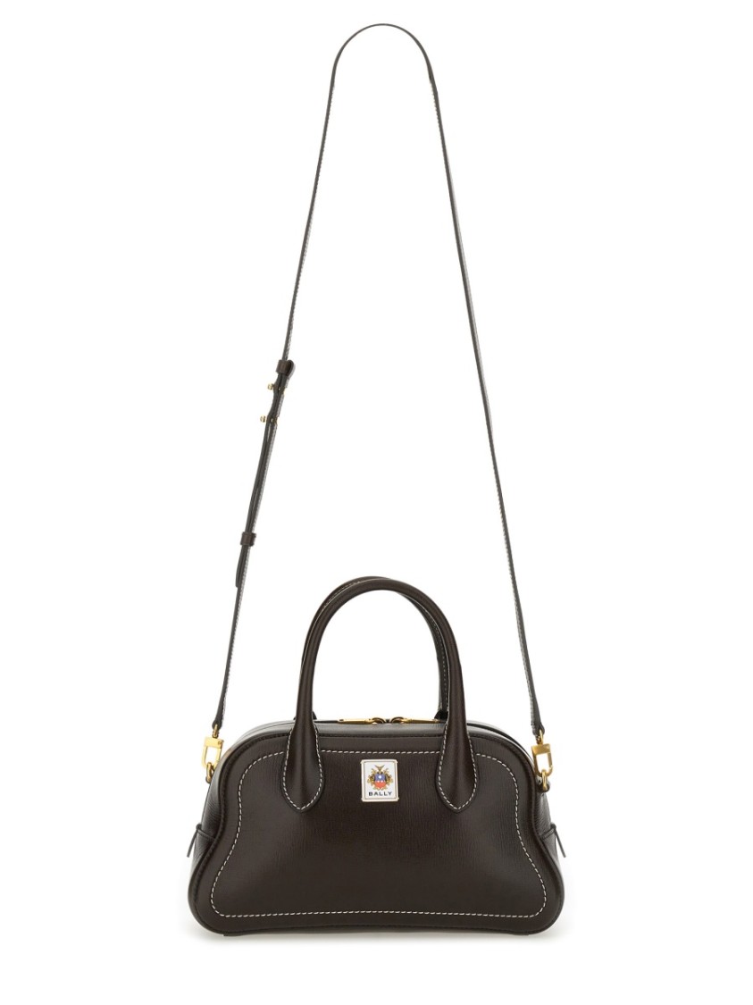 Bally Stitching Contrast Detachable Strap Top Handles Bag