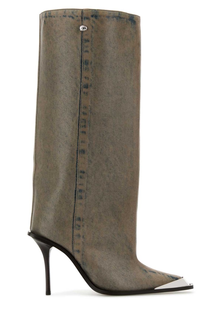 Diesel Denim D-tona Boots In Gray