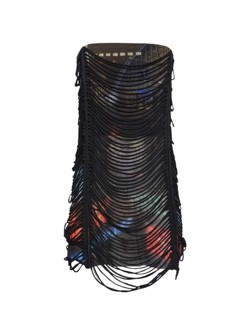 JEAN PAUL GAULTIER JEAN PAUL GAULTIER X SHAYNE OLIVER SLASHING 3D MINI DRESS