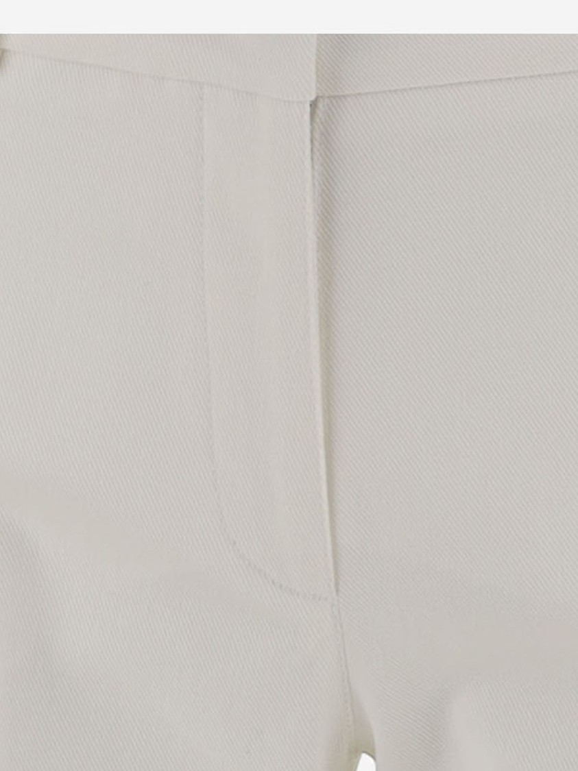 Shop Ql2 Stretch Cotton Pants In White