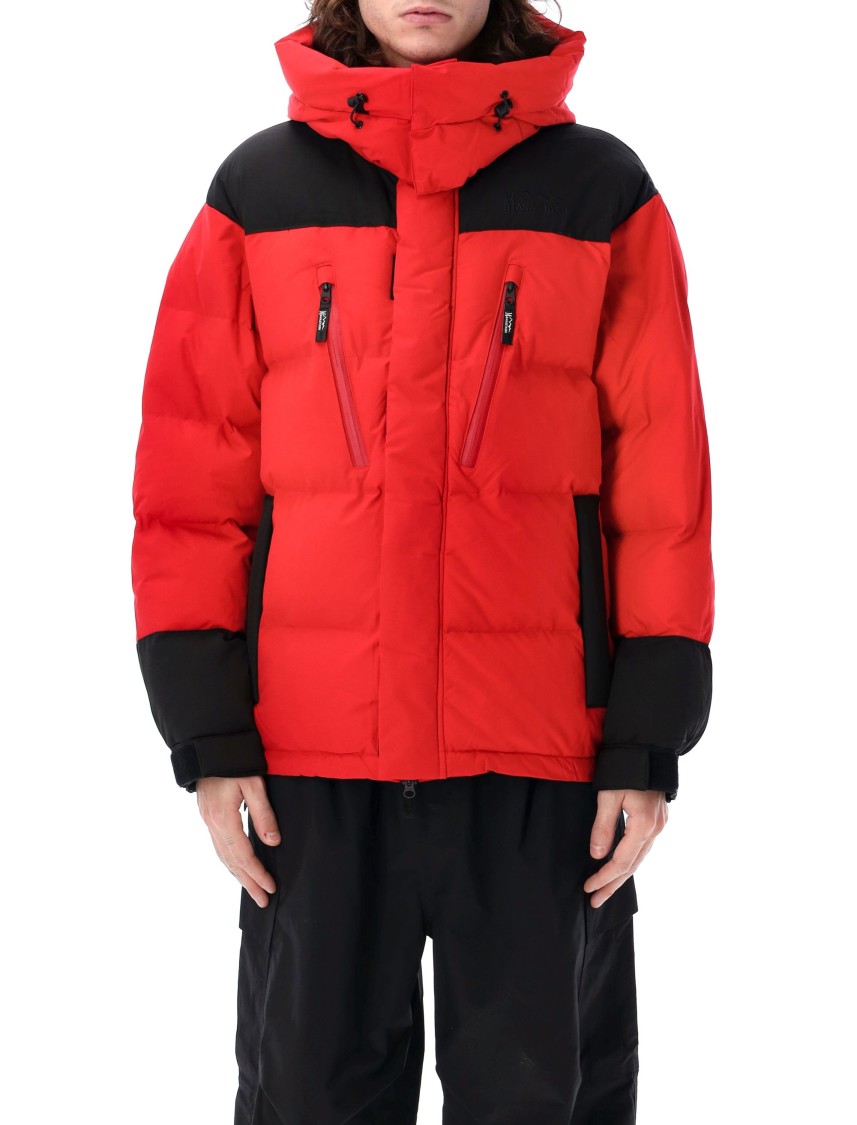 Manastash Monster Padded Hooded Jacket In Red