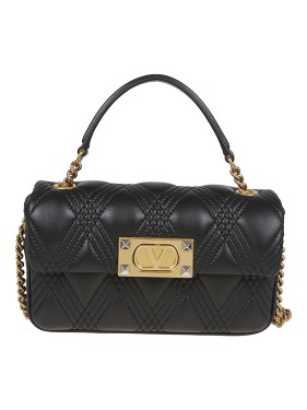 Valentino Garavani Structured Red Shoulder Bag With Iconic