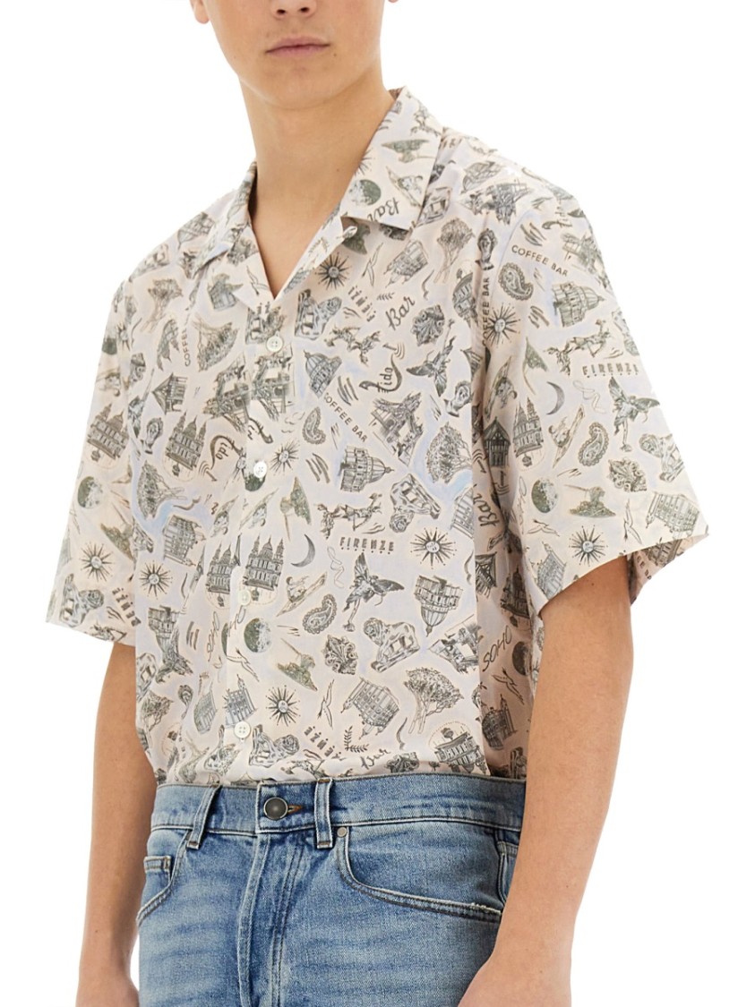 Shop Paul Smith Souvenir Print Shirt In Multicolor