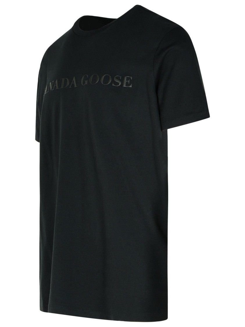 CANADA GOOSE CANADA GOOSE 'EMERSEN' BLACK COTTON T-SHIRT 