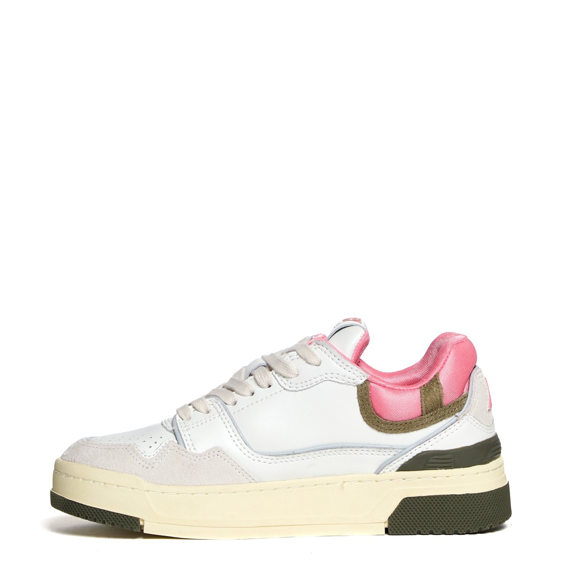 Shop Autry Low-top Sneakers With White Leather And Geranium Accents