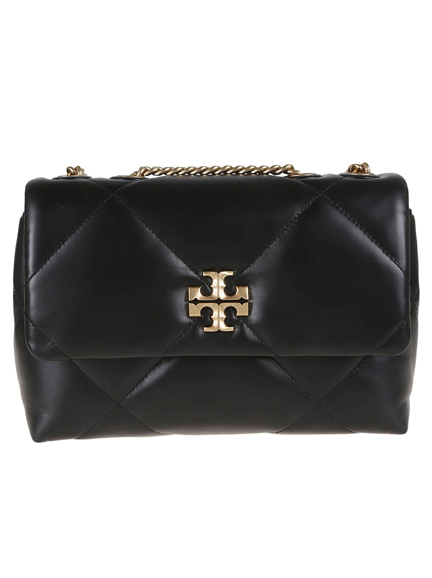 Tory Burch Kira Diamond Quilt Small Convertible Shoulder Bag In Black