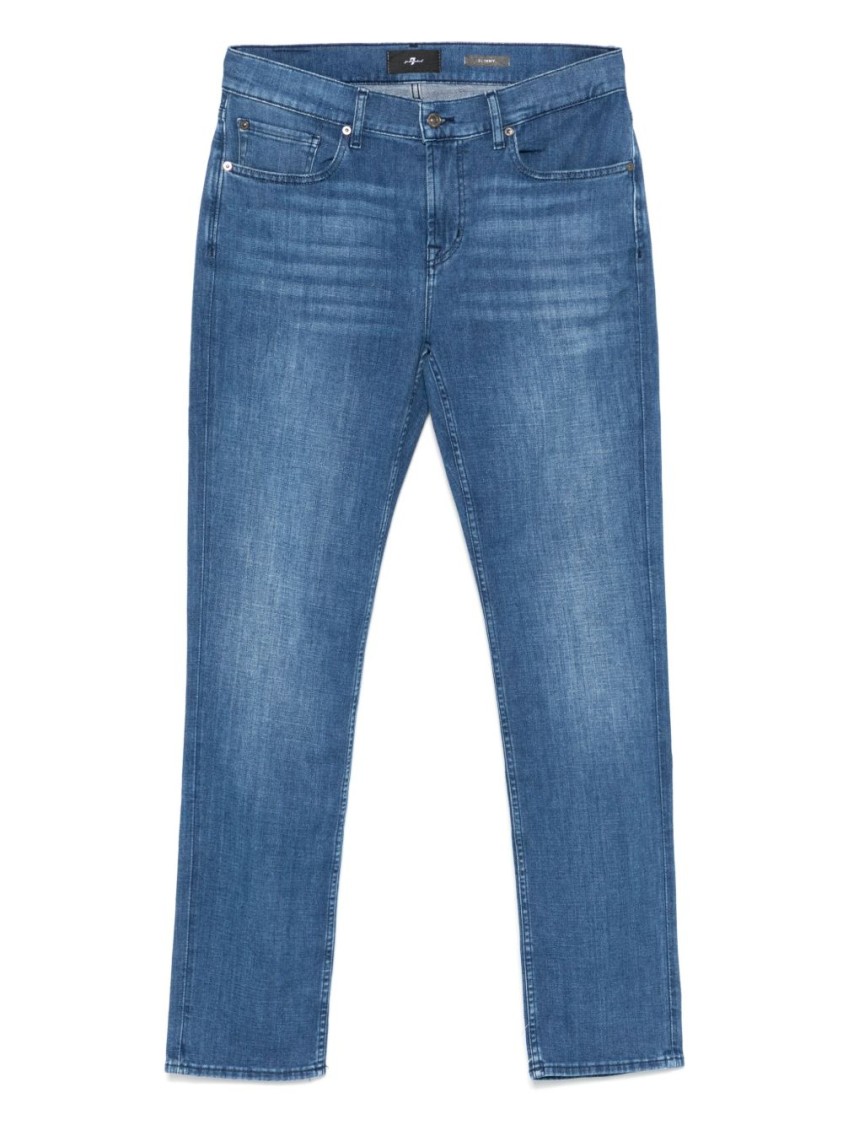 Shop 7 For All Mankind Classic Indigo Blue Denim Jeans