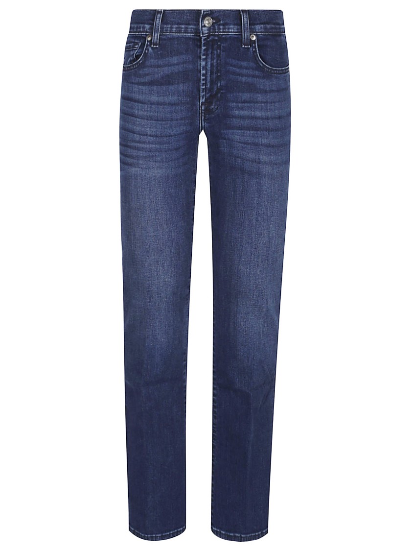 7 For All Mankind Heritage Denim Bootcut Jeans With Classic Five-pocket Design In Blue