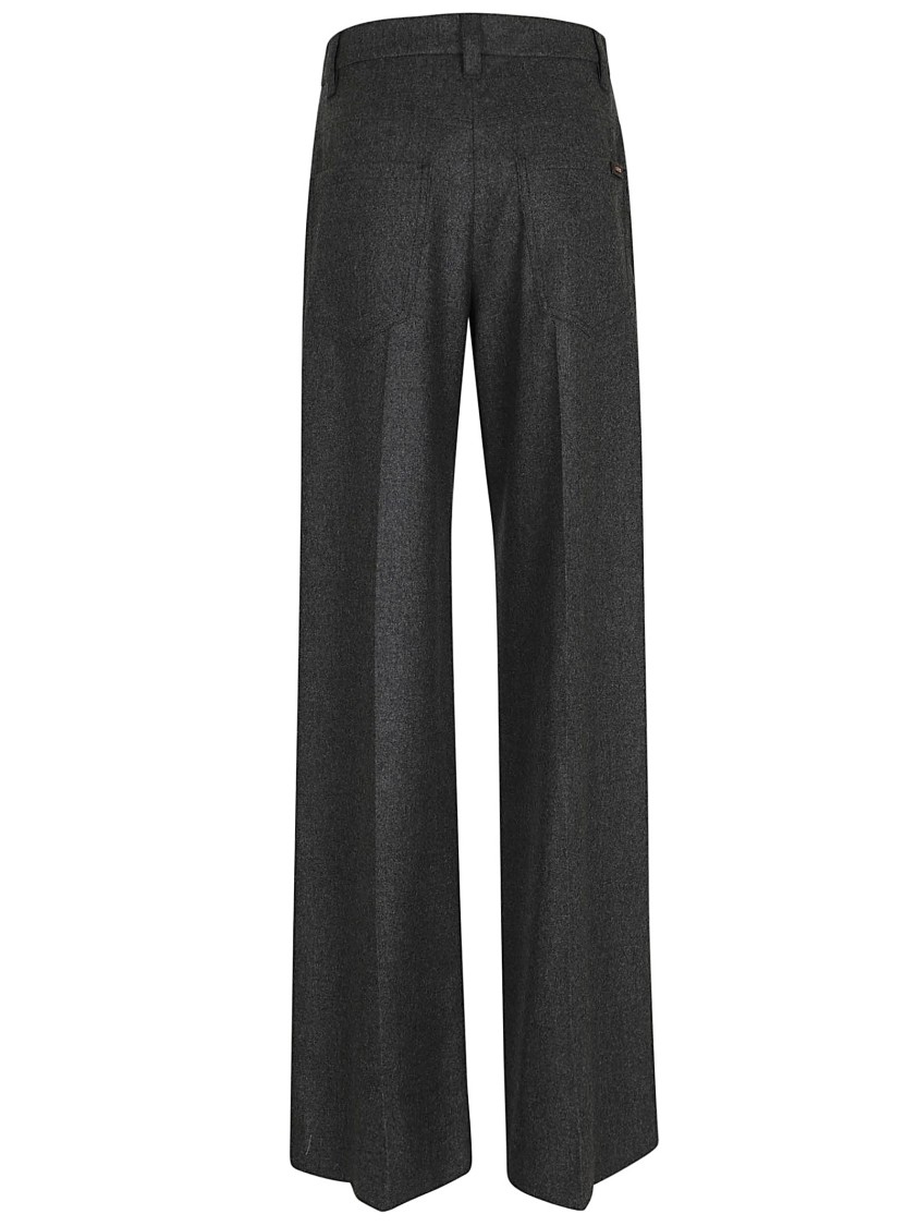 Brunello Cucinelli High-waist Wide-leg Tailored Trousers In Grey