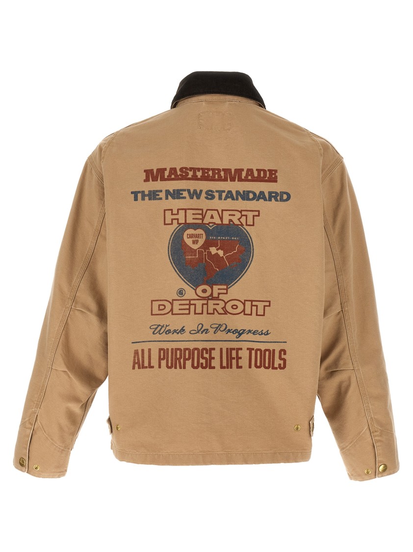 Carhartt Work In Progress Og Arcan Graphic Organic Cotton Canvas Jacket In Brown