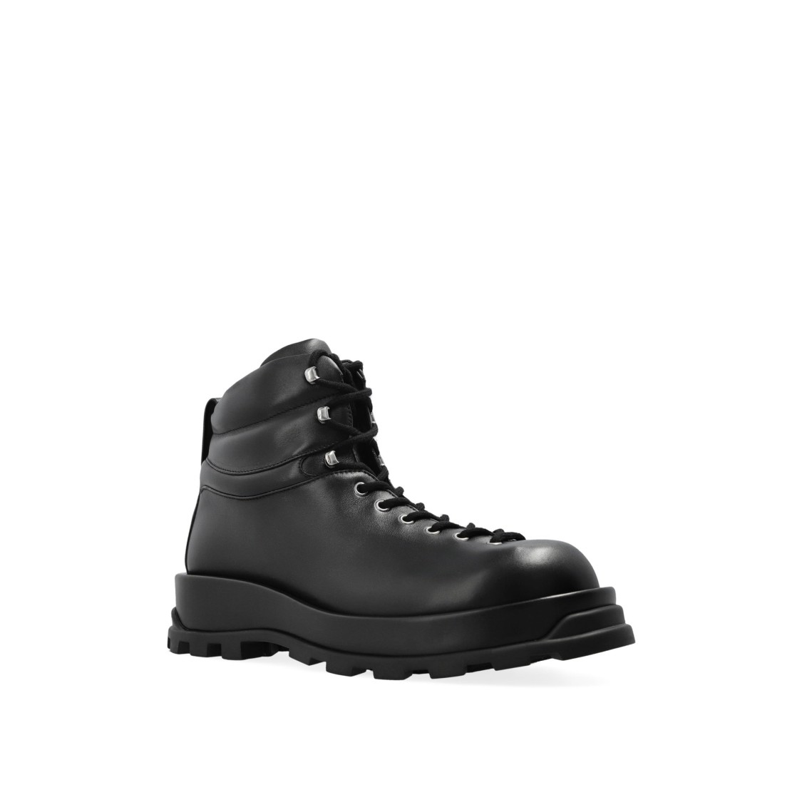 Jil Sander Leather Ankle Boots Men In Black