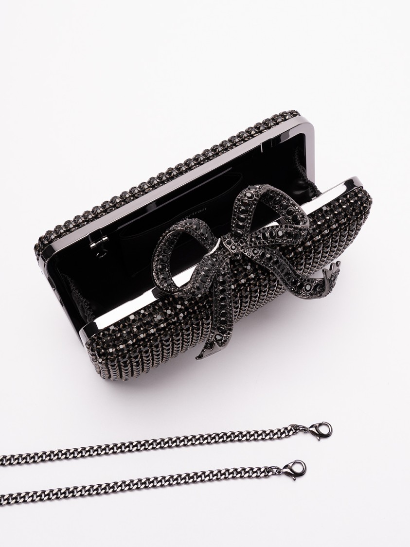 Shop Self-portrait `crystal Box` Clutch Bag