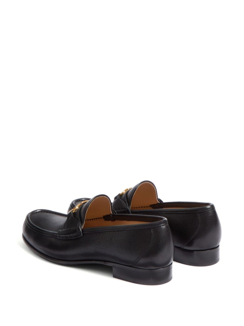 Valentino Garavani Vlogo Signature Loafer With Gold-tone Logo Detail In Black