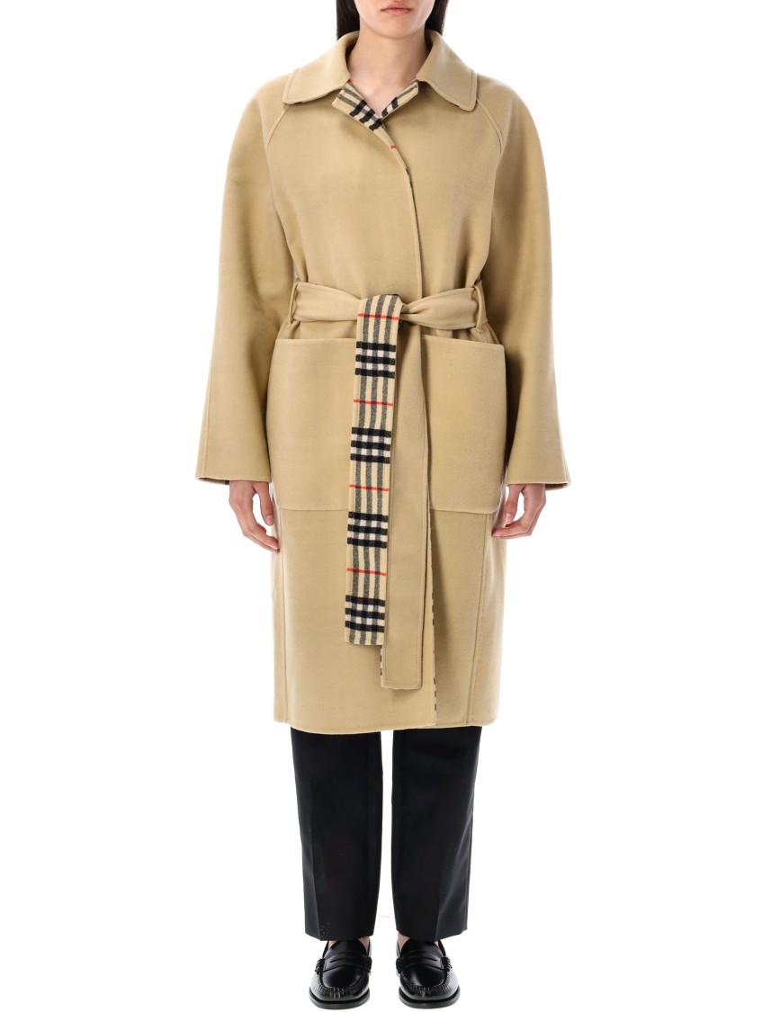 Burberry Reversible Wool Wrap Coat