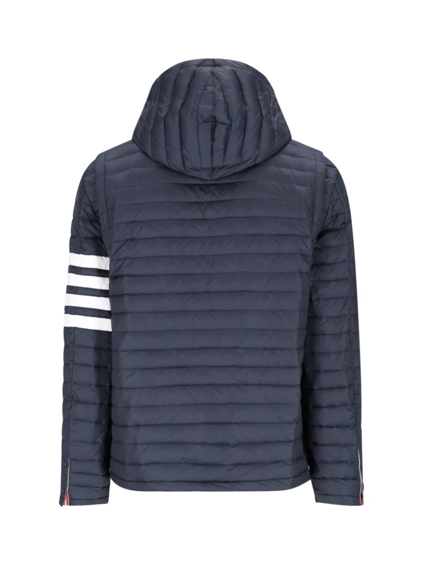 Shop Thom Browne '4-bar' Puffer Jacket – Blue