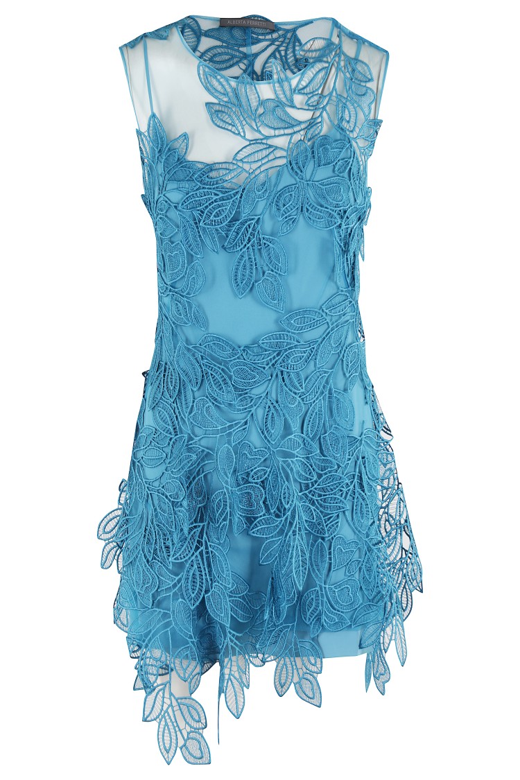 Alberta Ferretti Asymmetrical Mini Dress