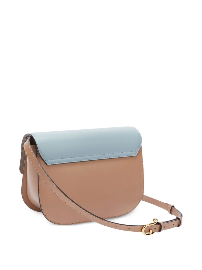 Furla Structured Shoulder Bag In Cognac Brown In Multi