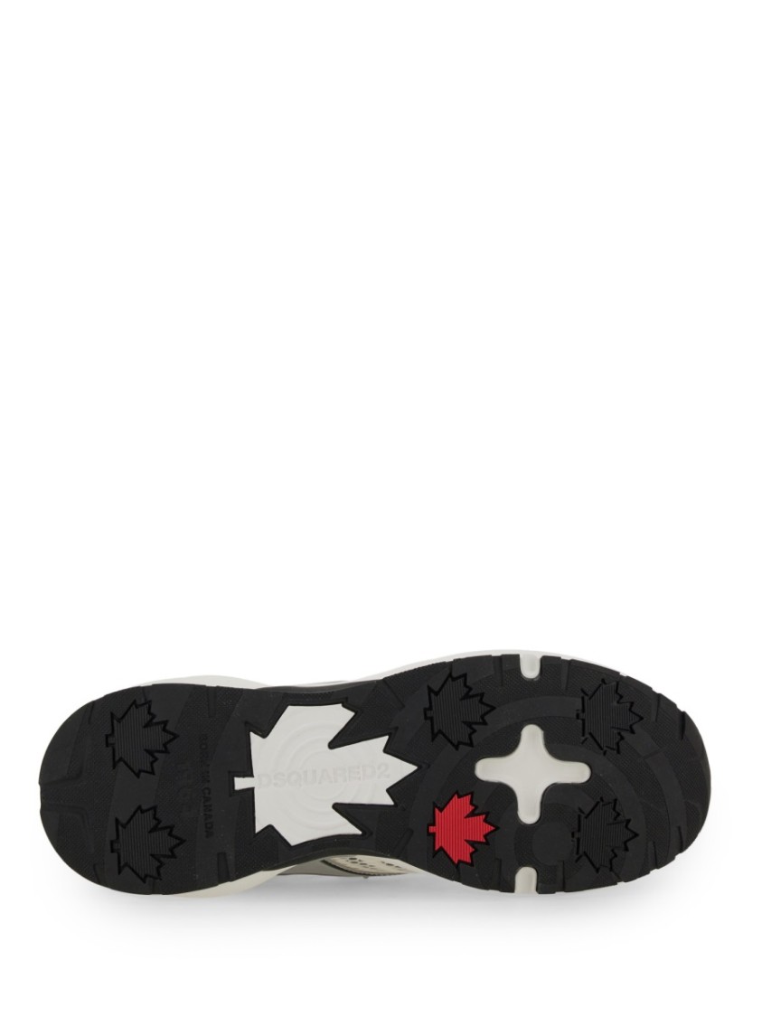 Dsquared2 Dash Panelled Mesh Sneakers In White