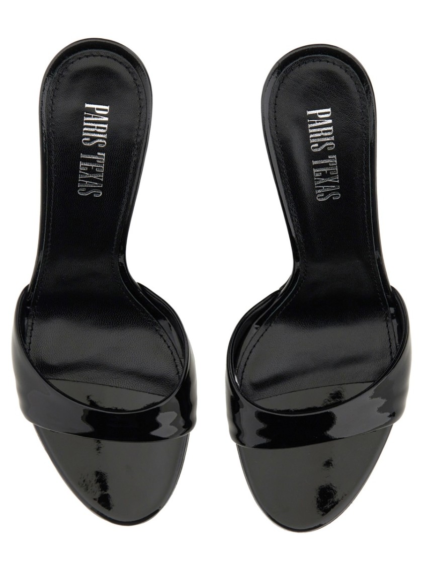 Shop Paris Texas "lidia" Pointed-toe Black Leather Mules
