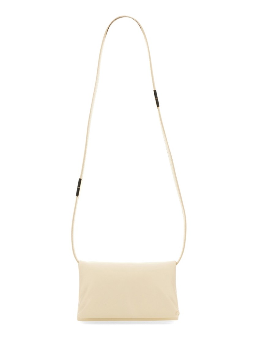 Marni Small Prism Bag With Minimalist Design And Adjustable Strap In White