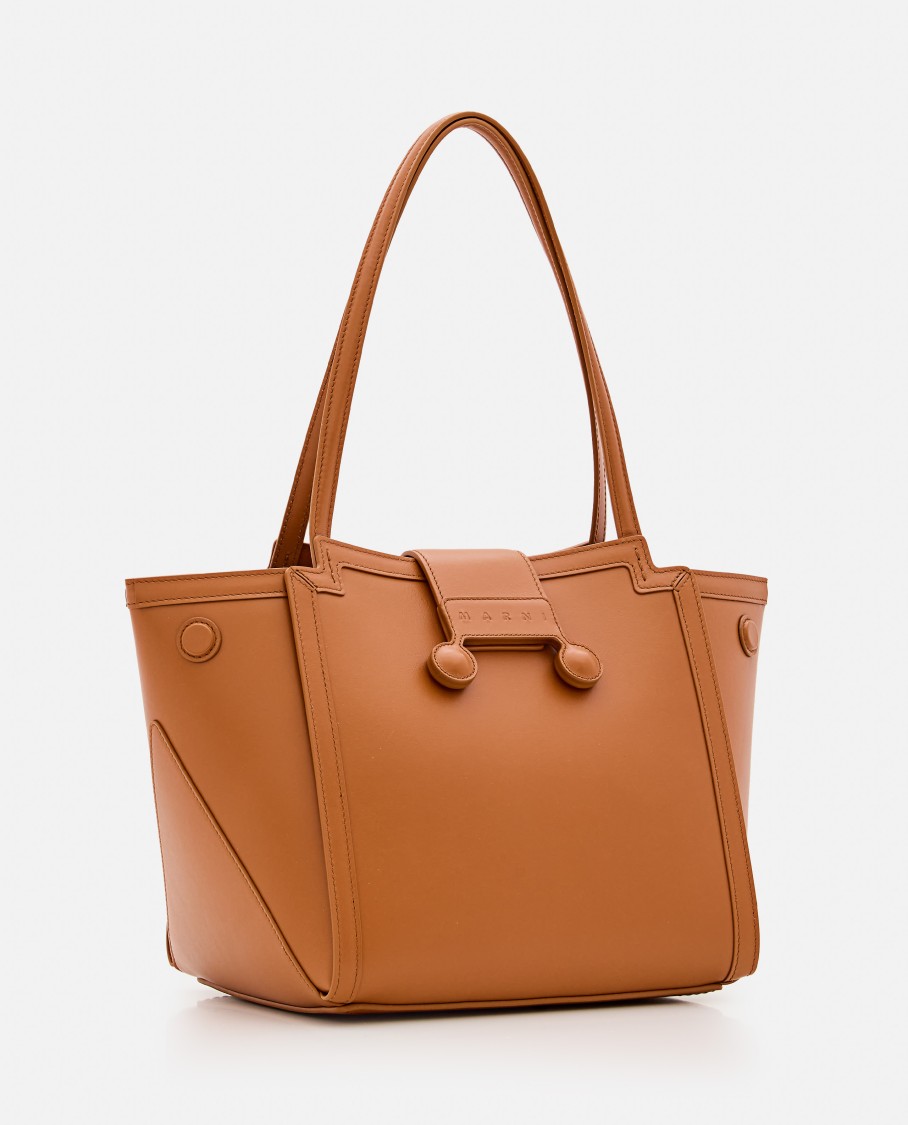 Shop Marni Riviera Mini Handbag In Brown