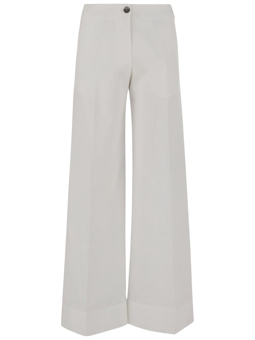 Shop Ql2 Stretch Cotton Pants In White