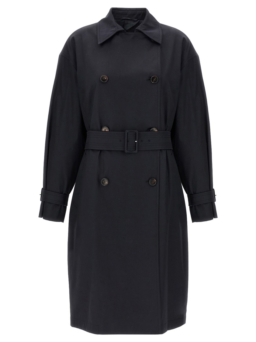 Max Mara Women Rain Trench Coat In Black