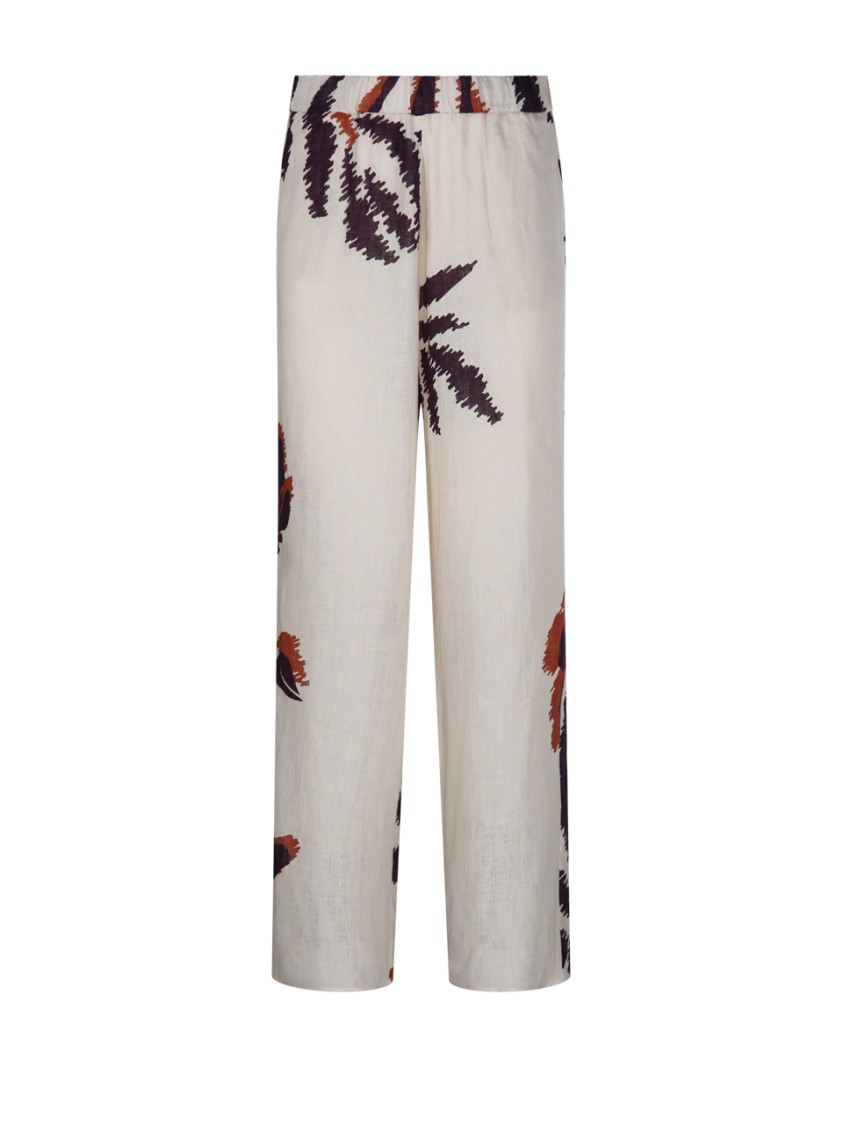 Juan De Dios Printed Wide Leg Pants In Neutrals