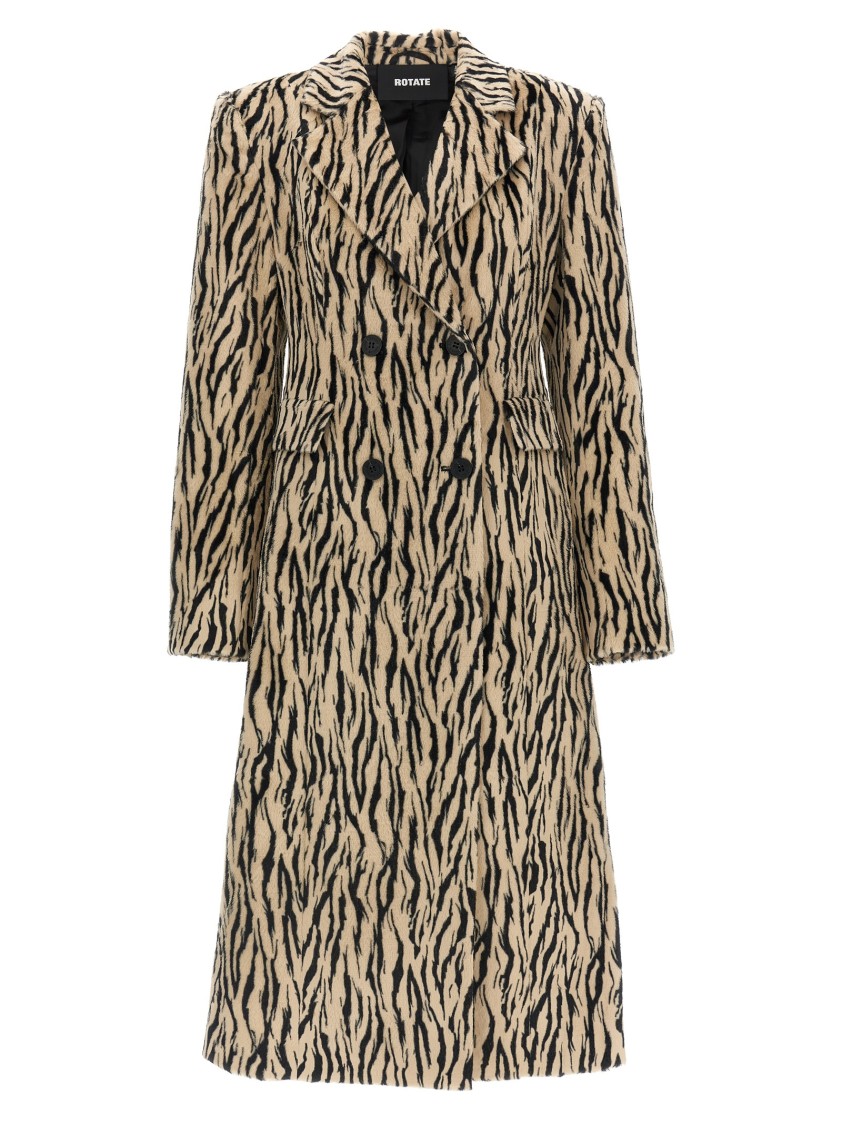 Rotate Birger Christensen Rotate Printed Faux Fur Coat In Multi