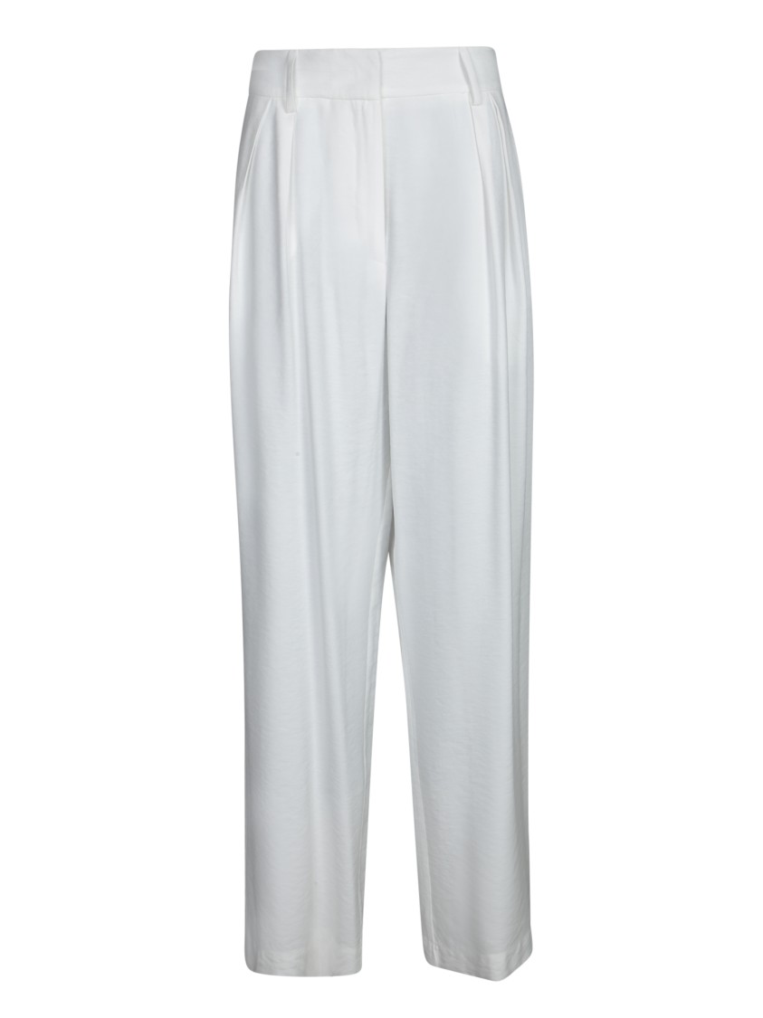 パンツ Blanca Vita High-Waisted Trousers With Pleats And Hidden Blanca Vita High-Waisted Trousers With Pleats And Hidden