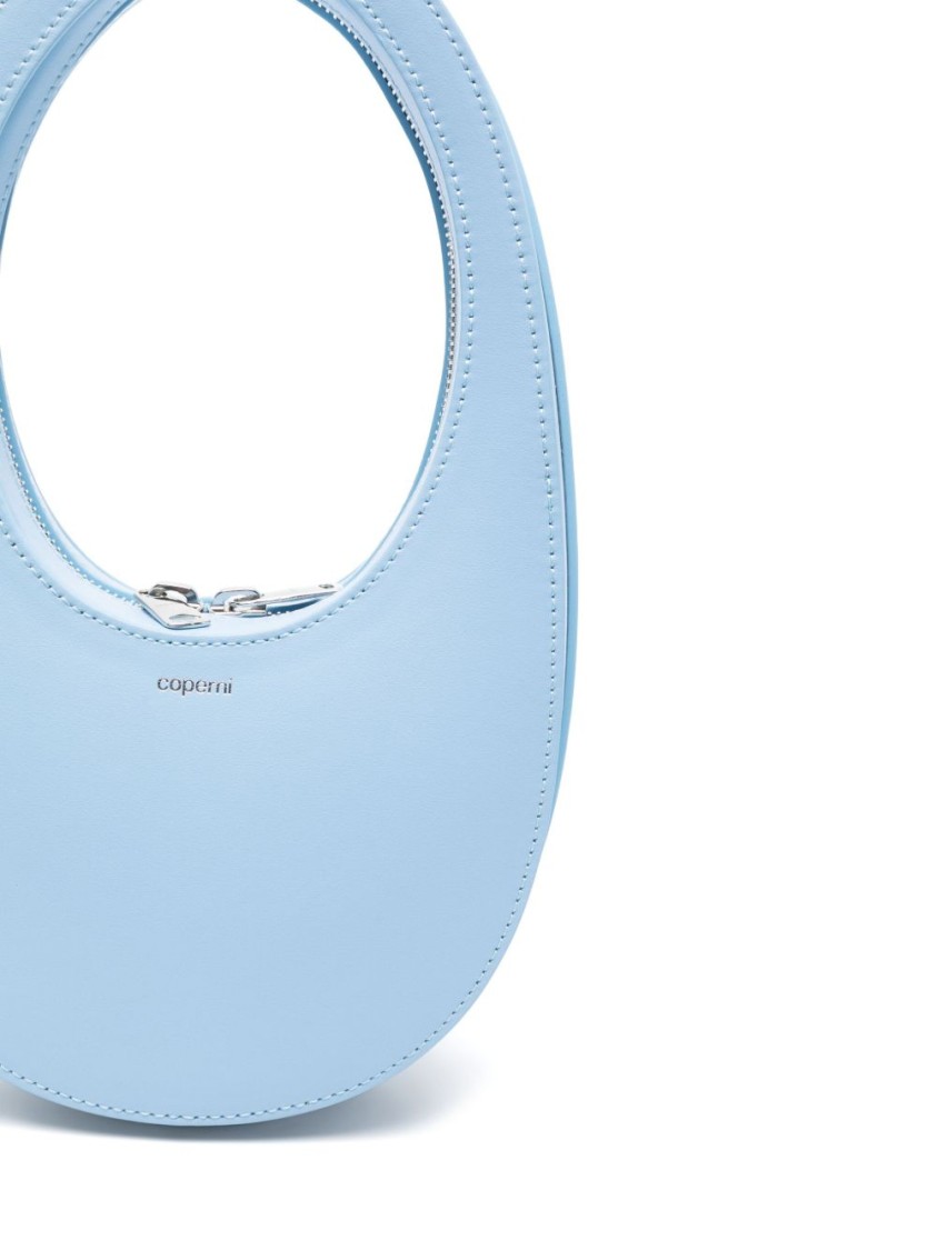 COPERNI COPERNI OVAL SHAPED BLUE VITELLO SHOULDER BAG
