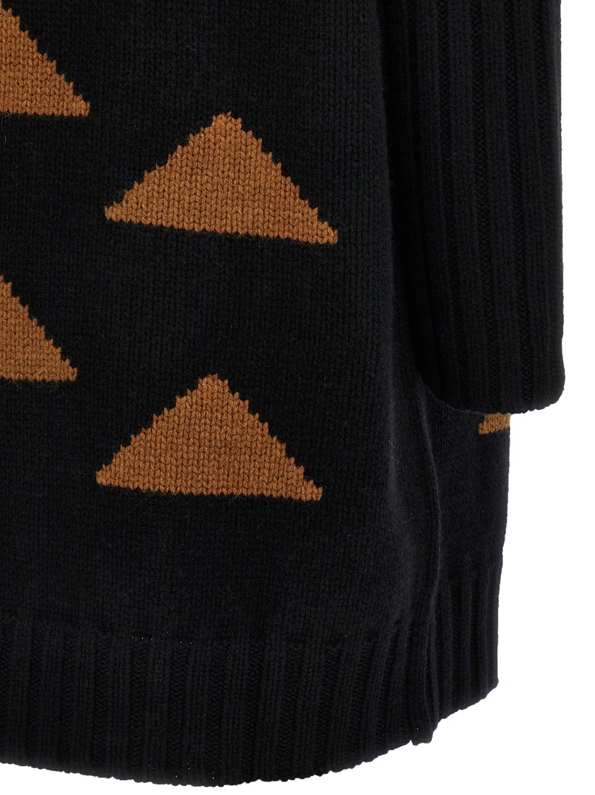 Max Mara Maracas Knitted Dress Black In Black