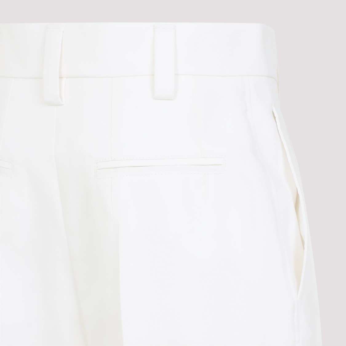 Shop Carven White Cotton Bermuda Shorts