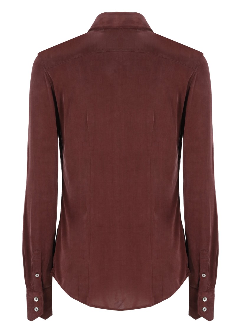 Roberto Ricci Designs Cupro Wom Shirt In Burgundy