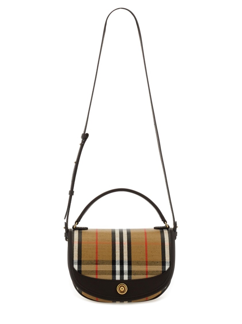 Burberry Mini Handbag With Check Pattern And Top Handle