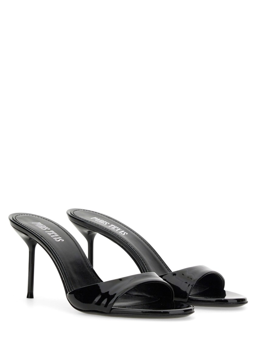 Shop Paris Texas "lidia" Pointed-toe Black Leather Mules