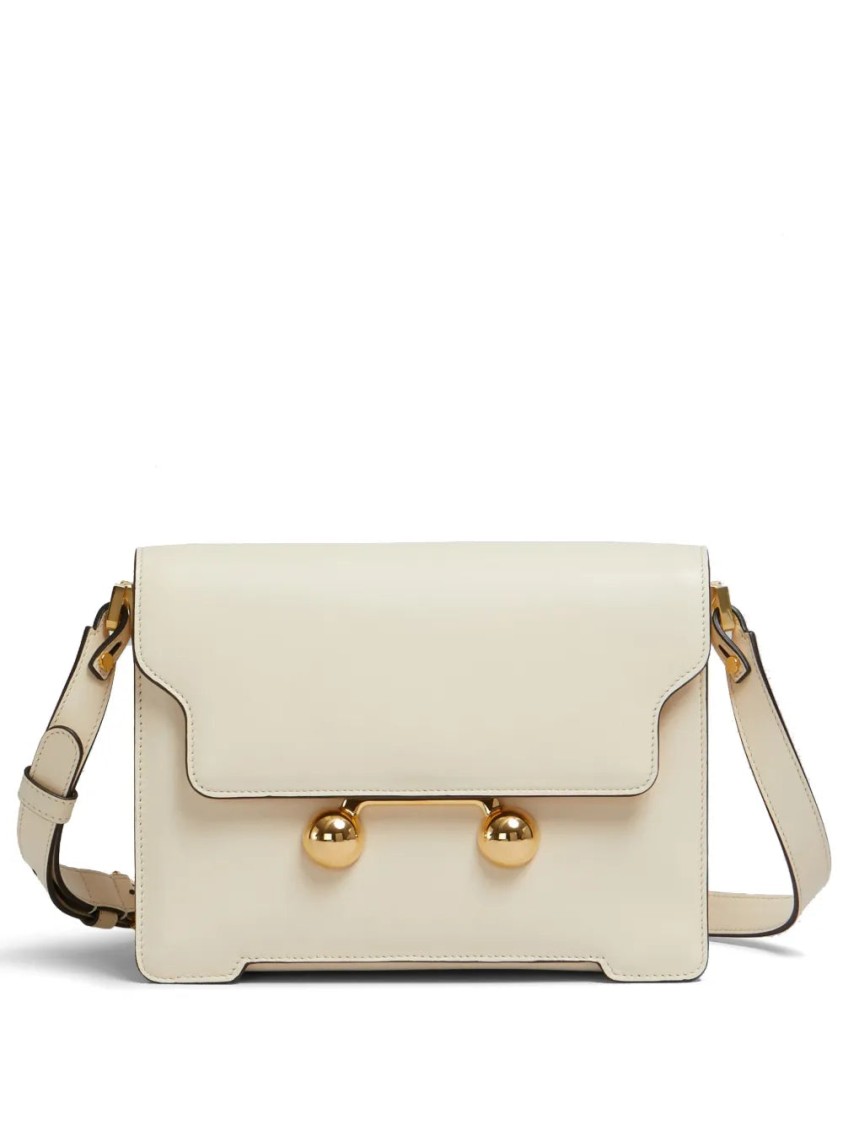 Marni Womens Shell Trunkaroo Branded-hardware Leather Shoulder Bag